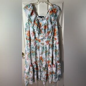 Denim 24/7 Sleeveless Floral Lined Dress Sz 22W